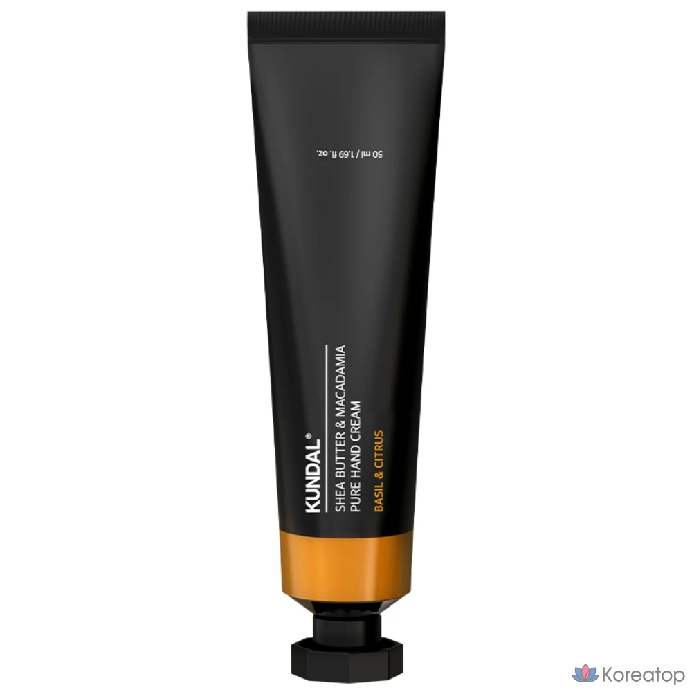 Крем для рук Kundal с маслом ши и макадамией, базиликом и цитрусом, 50 мл, 1 шт.
