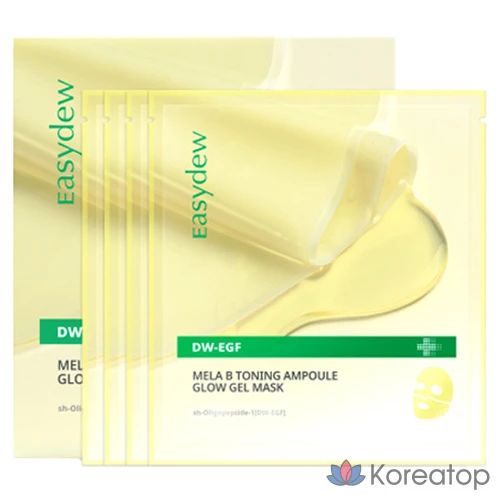 Гелевая маска-ампула Easydew Mela Bee Toning Ampoule Glow Gel Mask, 120 г, 4 шт., 1 шт.