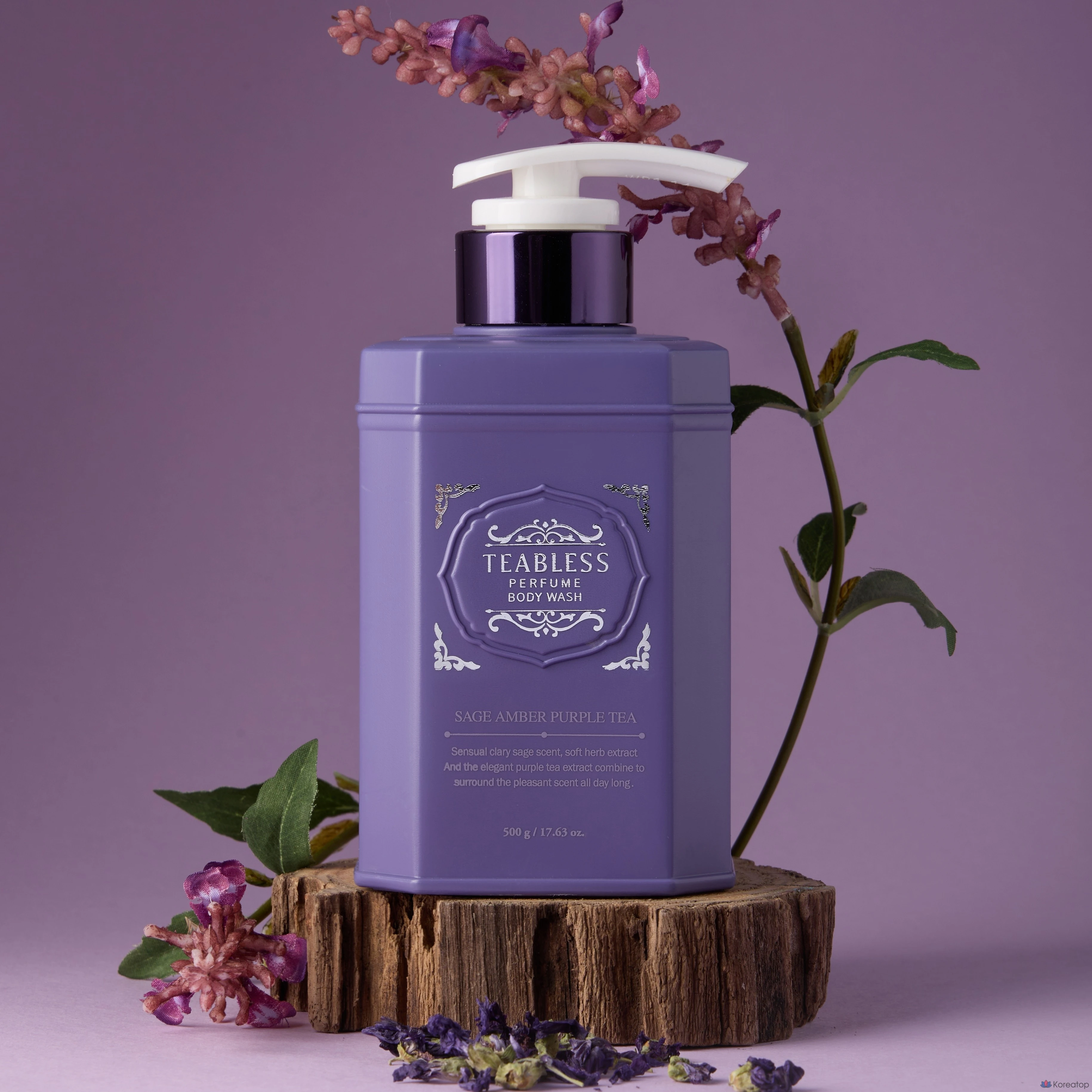 Гель для душа T-Bless с ароматом фиолетового чая, цветочно-древесный, 500 г, 1 упаковка.