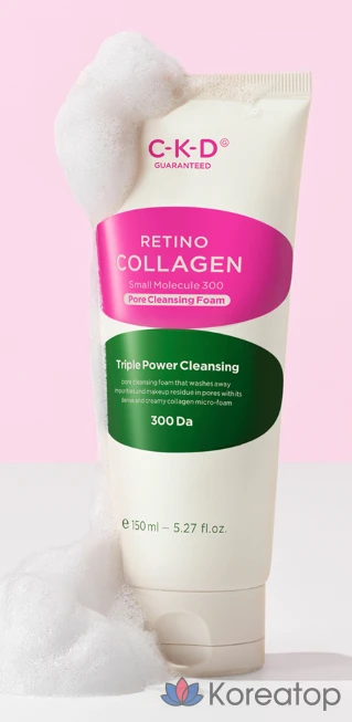 Очищающая пенка для пор CKD Retino Collagen Low Molecular 300, 1 шт., фото 3