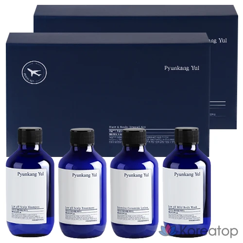 Дорожный набор для ухода за волосами и телом Pyungangyul, 4 предмета, 2 комплекта