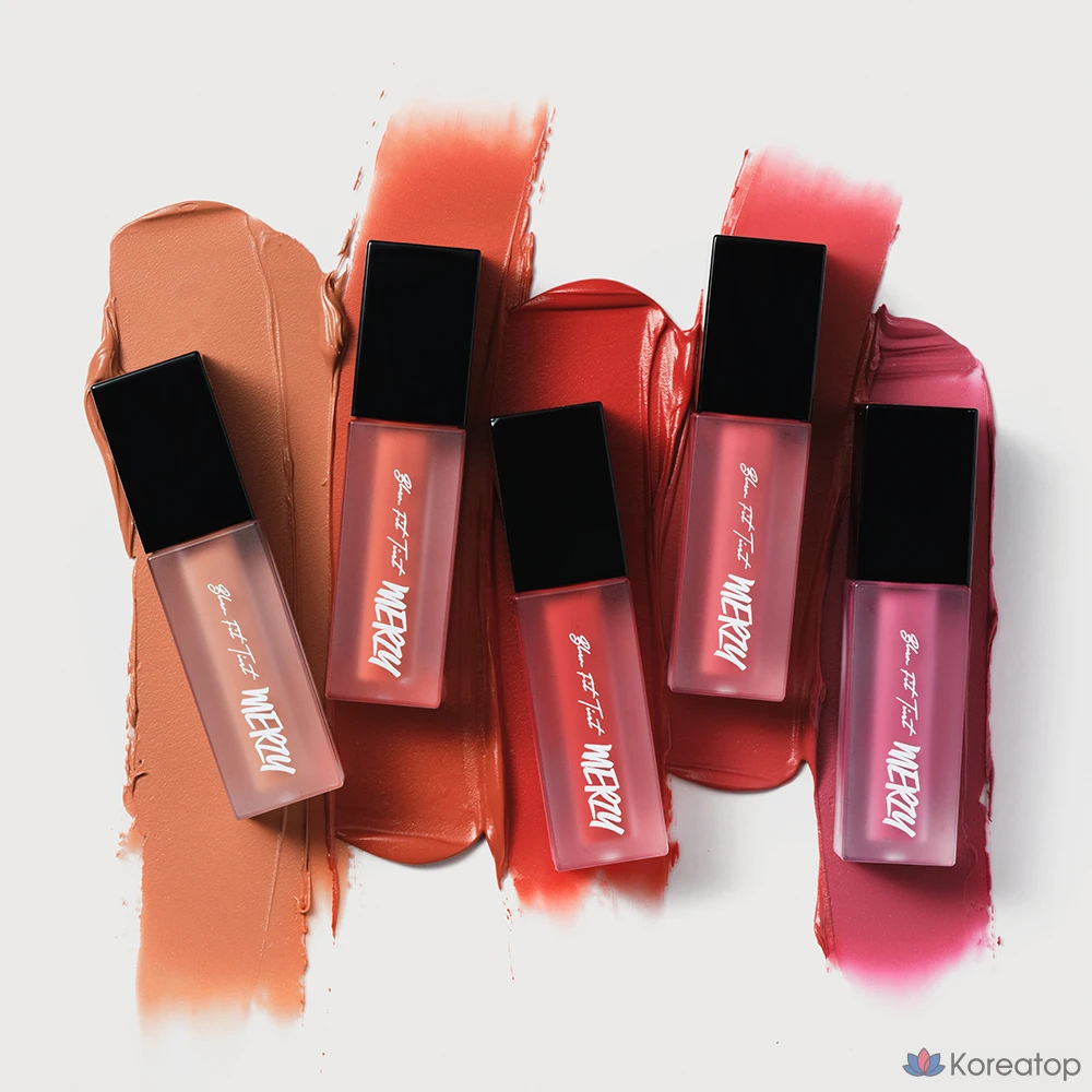 Набор из 4 мини-тинтов для губ MERZY Blurfit Mini Layering Lip Tint 1.5g, BT2 Mysterious + BT3 Narn + BT4 Heeyeol + BT11 Sanggi, 1 шт.