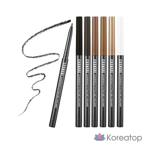 Гелевый карандаш для глаз Cosnori Superproof Fitting 02 Черно-коричневый