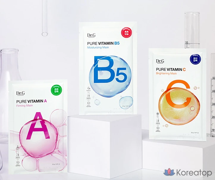 Набор укрепляющих масок Dr.G Pure Vitamin A, 5 штук., фото 4