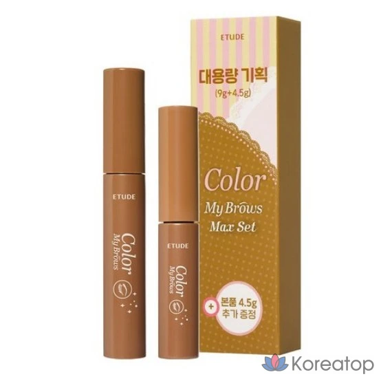 Карандаш для бровей Etude House True Brow Cara, оттенок 02 Light Brown, 4.5 г + 9 г, 1 шт.
