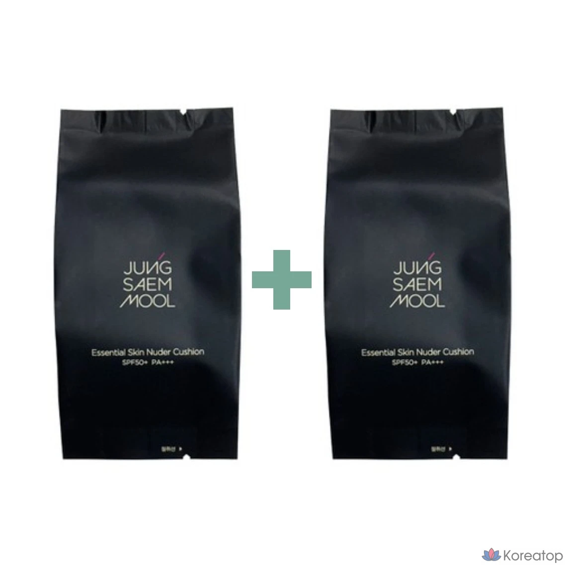 Jeong Saem Mool Essential Skin Nude Cushion Refill, 1+1, Enlight, 1 шт.