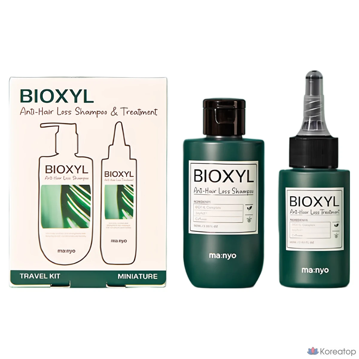 Набор Manyo Factory Bioxyl: дорожный шампунь 100 мл + средство для ухода 60 мл, 4 набора.