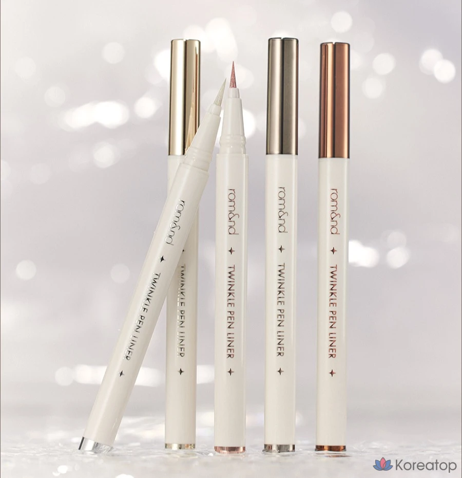 Палитра теней ROM&ND Better Than и подводка для глаз Twinkle Pen Liner Set, оттенки 06 Peony Nude Garden + 03 Rosy Sparkle, 1 шт.