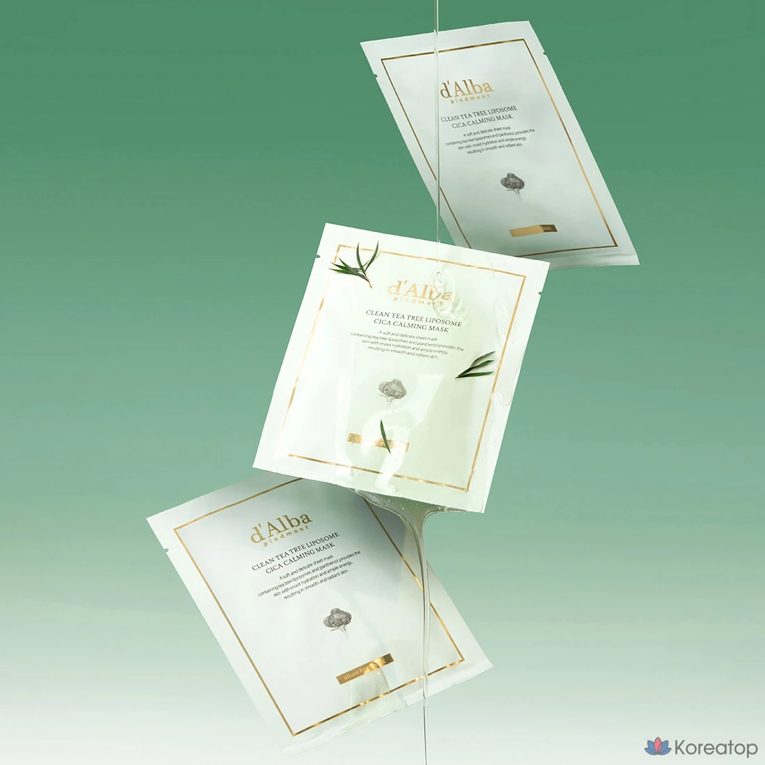 Набор для ухода d'Alba Clean Tea Tree Liposome Cica Calming Mask Set (25 мл x 20 шт. + Serum Cleanser 3 мл x 5 шт.), 1 шт., фото 9