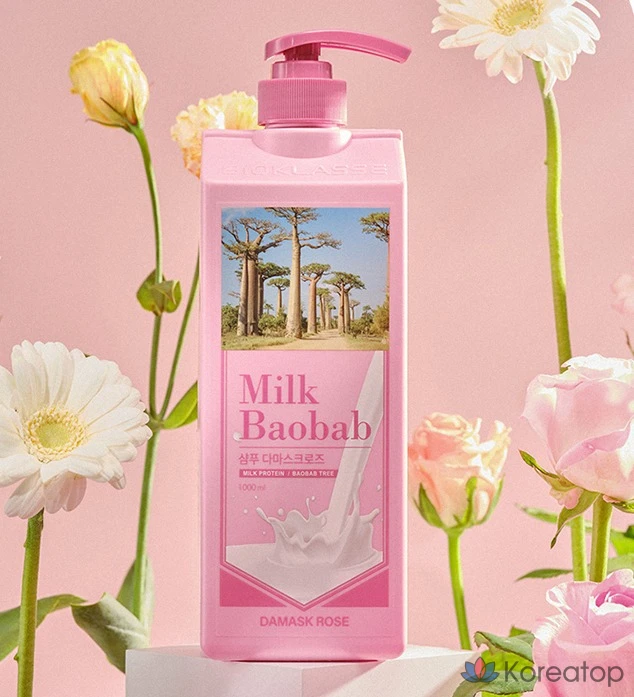 Шампунь Milk Baobab с ароматом дамасской розы, 1 л, упаковка из 6 штук., фото 2