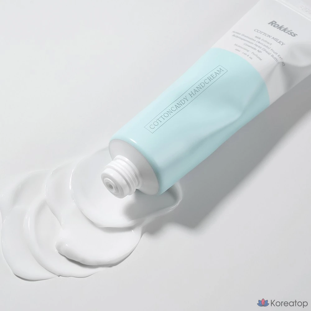 Крем для рук Rokkiss Cotton Candy: Lovely Rose 50 г + Fresh Garden 50 г + Fresh Berry 50 г + Cotton Milky 50 г, 1 упаковка