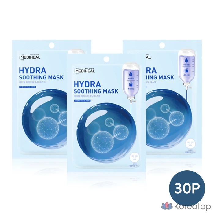 Набор увлажняющих масок Mediheal Hydra Soothing Mask Pack, 10 масок, 3 упаковки