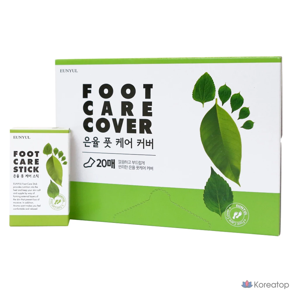 Стик для ухода за ногами Eunyul 20 г, чехол для средств по уходу за ногами, 20 листов, 1 комплект