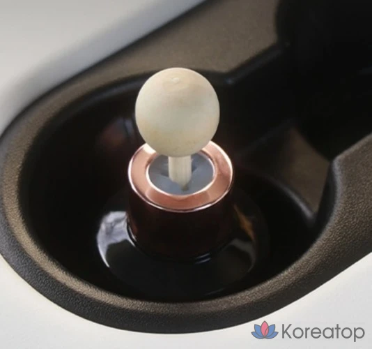 Автомобильный ароматизатор The Class Perfuser Car Perfume Diffuser, оттенок Amber Green, 75 мл x 2 шт + Wood Ball Stick 2 шт + Non-Slip Pad 2 шт, 1 шт., фото 9
