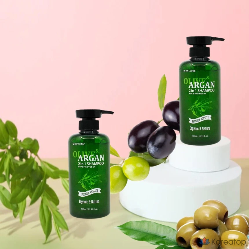 Шампунь 3W Clinic для отшелушивания кожи головы, от зуда и шелушения, 500 мл, 1 шт.