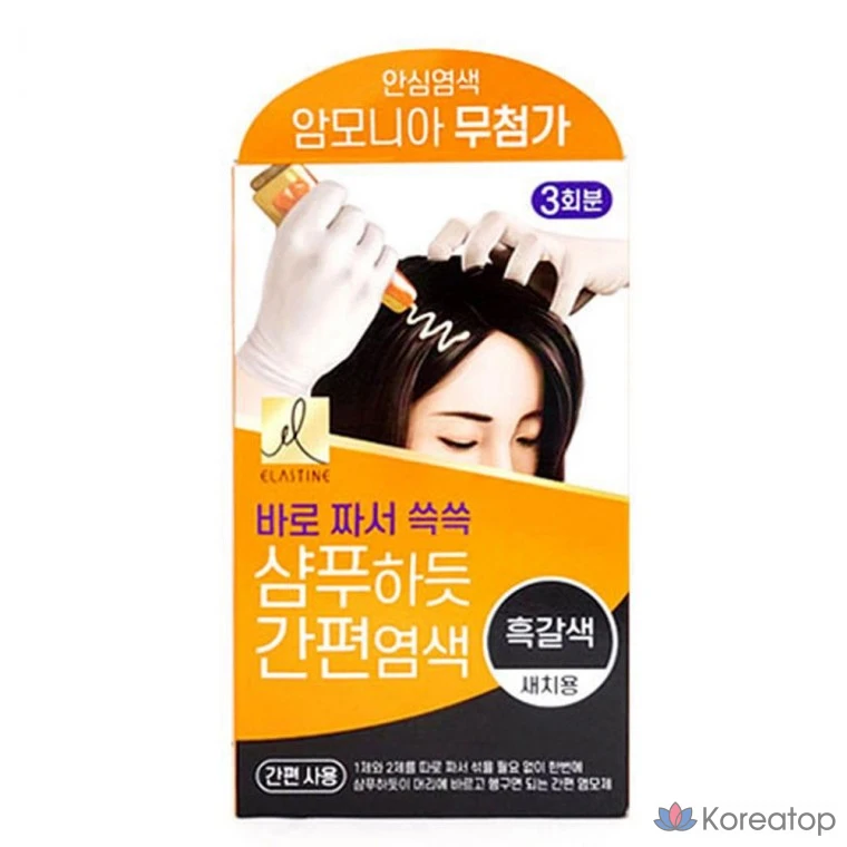 Краска для волос Easy Hair Dye темно-коричневого цвета, 1 упаковка.
