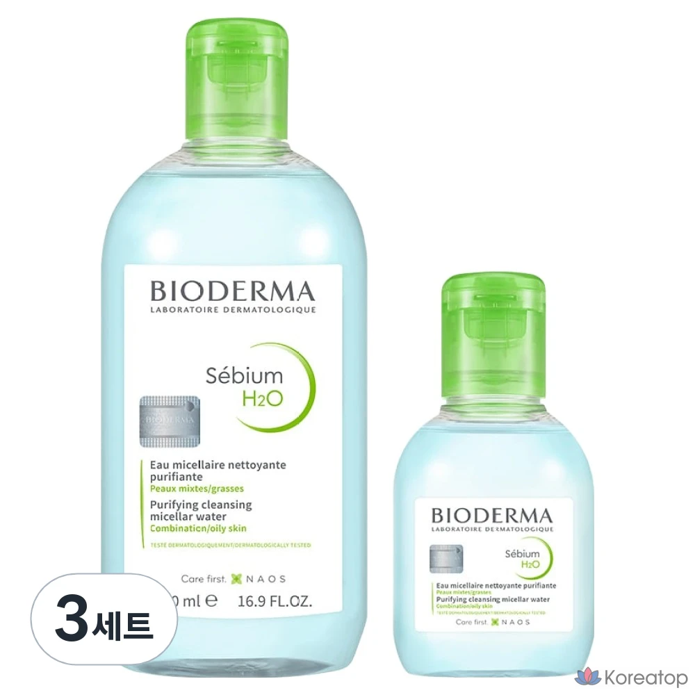 Очищающая вода Bioderma Sebium H2O, 2 вида, наборы по 500 мл + 100 мл, 3 набора.