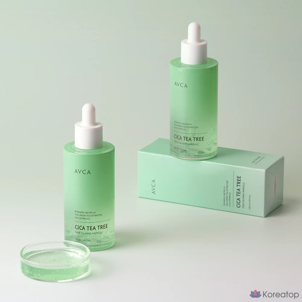 Успокаивающая ампула AVCA True Calming Cica Tea Tree, 100 мл, 1 шт.