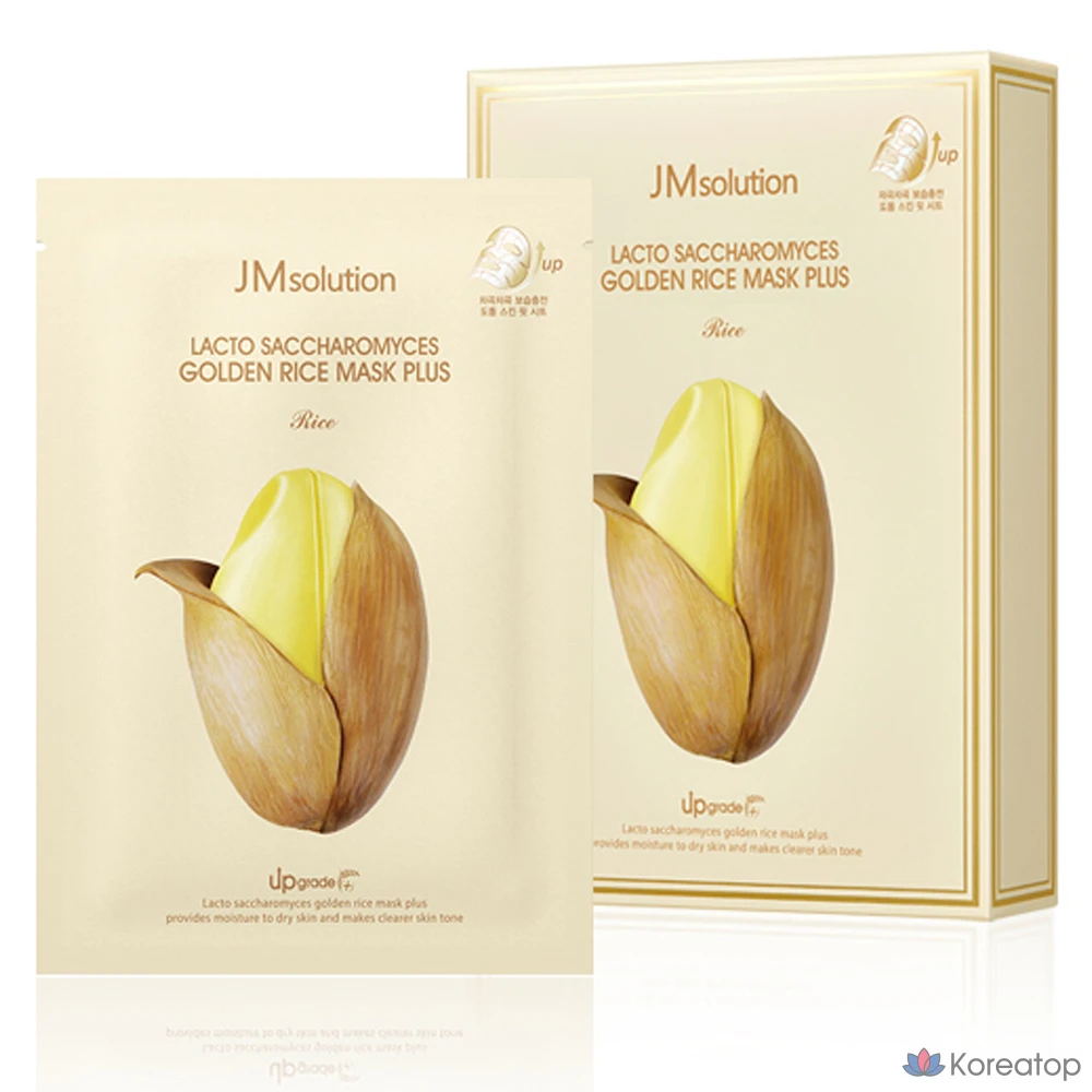Маска для лица JM Solution Lactosaccharomyces Golden Rice Mask Plus, 10 шт., 1 упаковка
