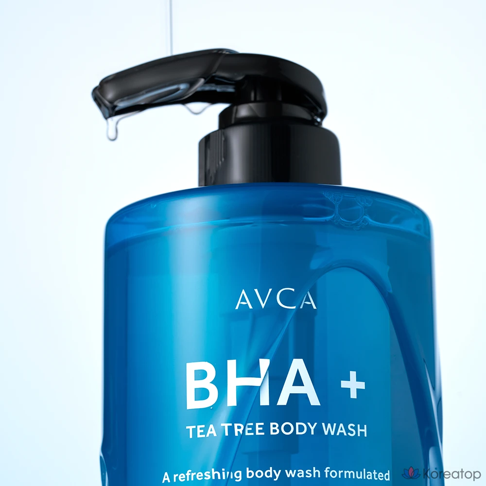 Гель для душа AVCA Baha Plus с маслом чайного дерева для ухода за кожей при акне, 1 шт., 800 мл