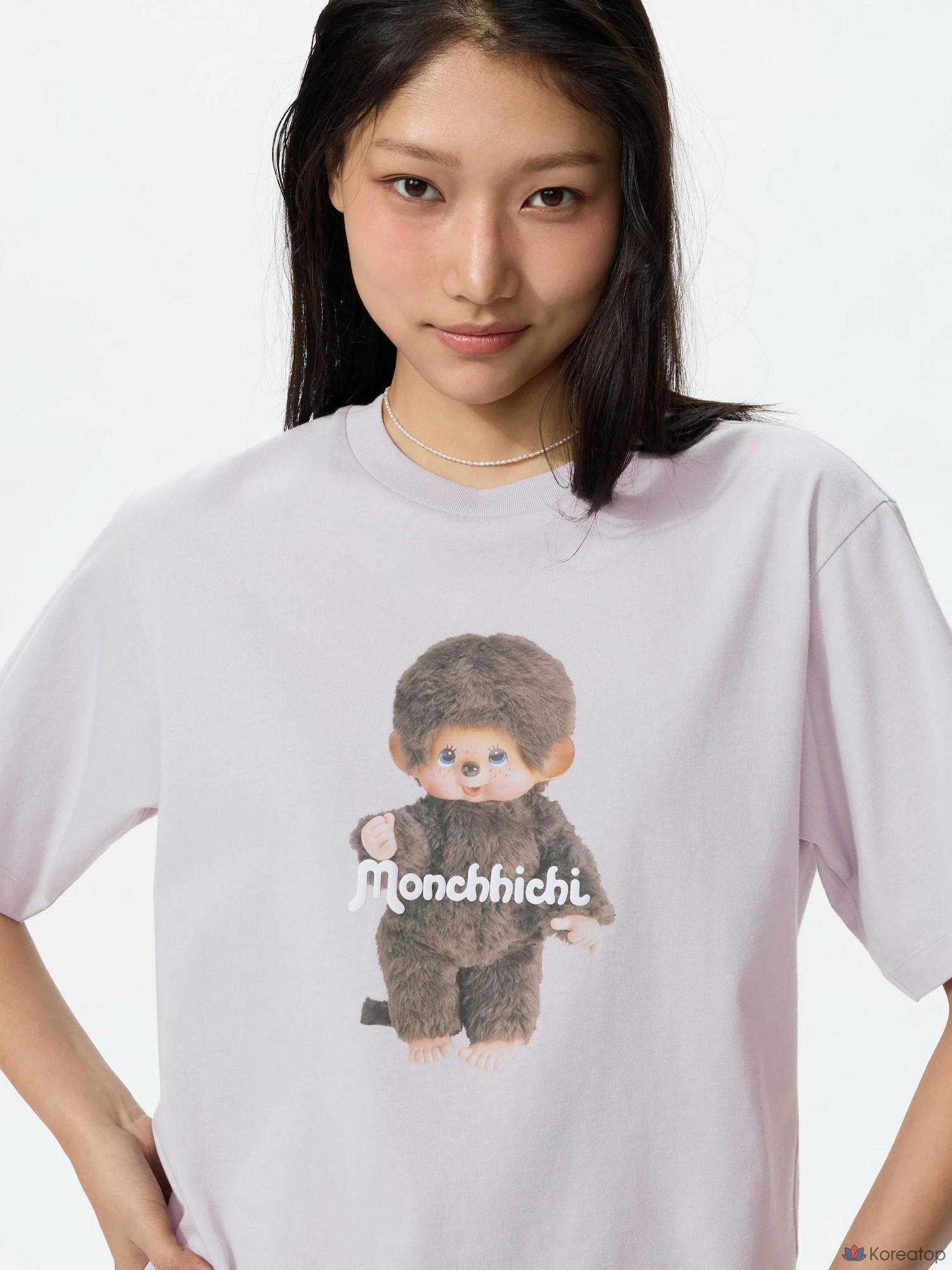 Футболка Uniqlo Monchhichi UT Graphic T, черный