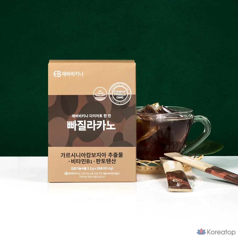Напиток для похудения EverBikini Diet Hanjan Ppajillakano Coffee Flavor, 92,4 г, 28 шт.