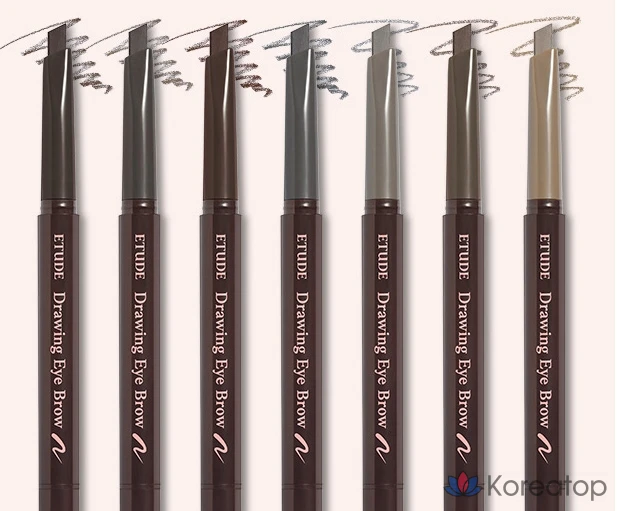 Карандаш для бровей Etude House New Drawing Eyebrow Auto Pencil, оттенок 5 Gray, 0.25 г, 1 шт., фото 5