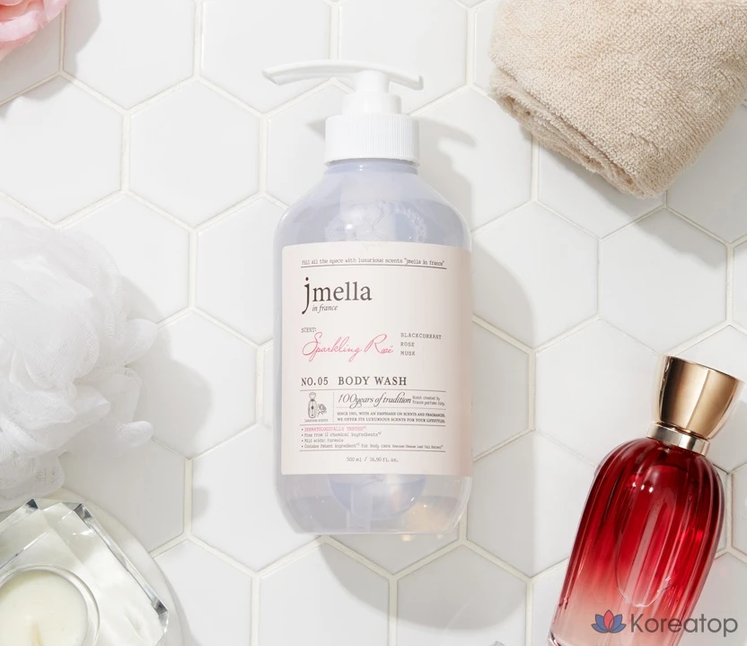 Гель для душа Jmella «Игристая роза» с фруктовым ароматом розы, 500 мл, 1 шт.