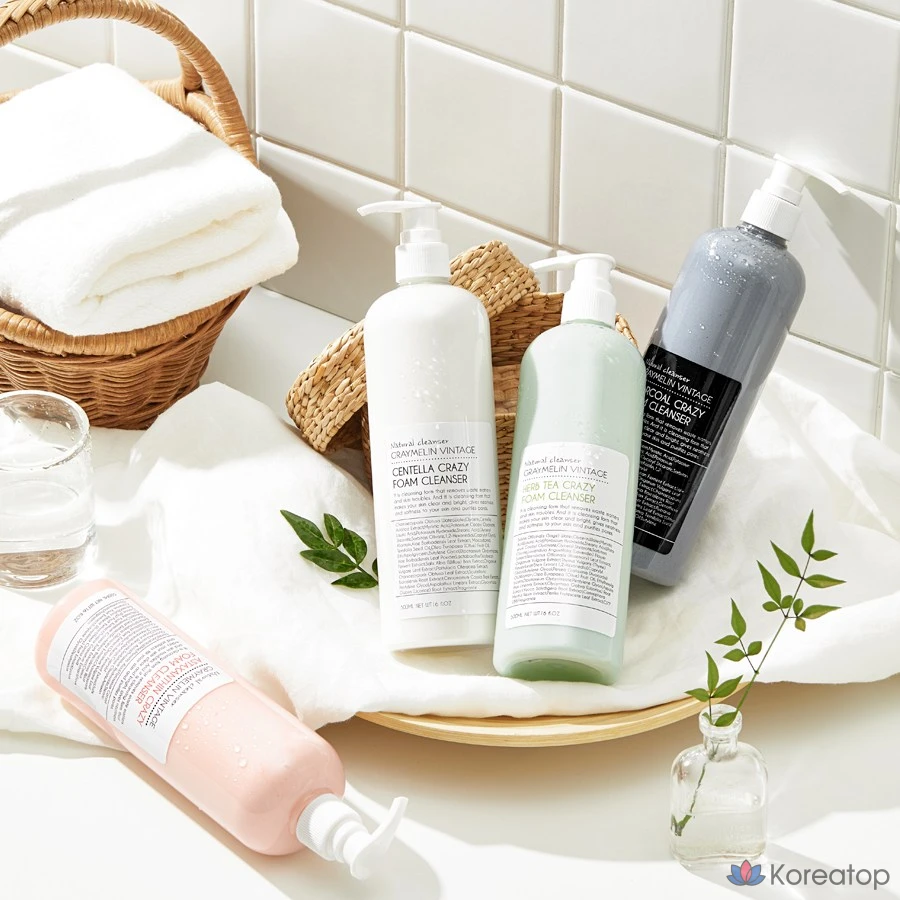 Очищающее средство Graymelin Crazy, 500 мл, Очищающая пенка с травяным чаем, 1 шт.