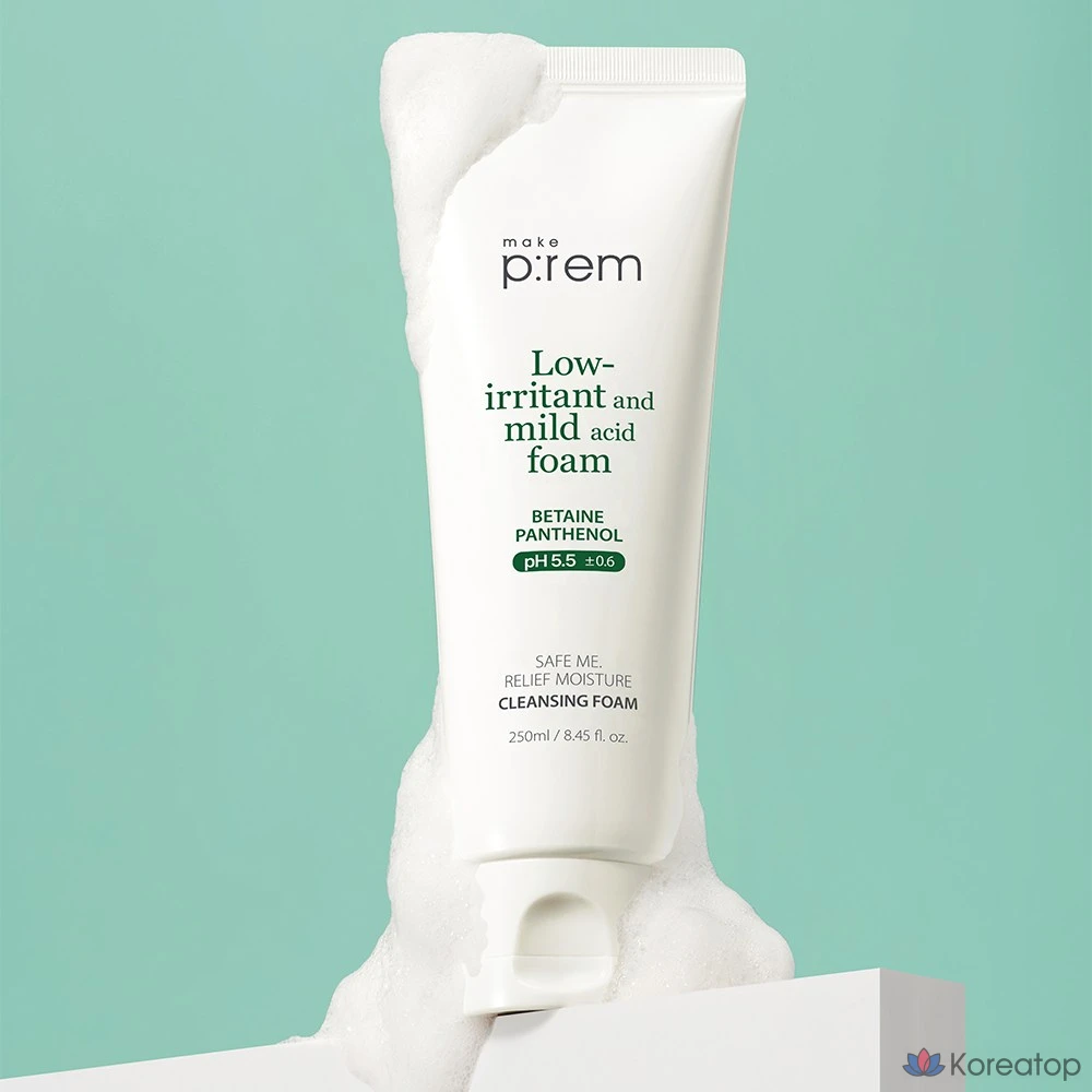 Очищающая пенка для лица MAKE P:REM Safe Me Moisture Cleansing Foam, 250 мл + 40 мл, 1 комплект, 290 мл