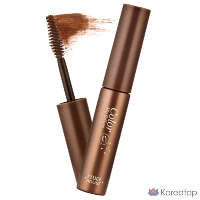 Etude House Pure False Brow Cara 4.5g, № 1, насыщенно-коричневый, 1 шт.