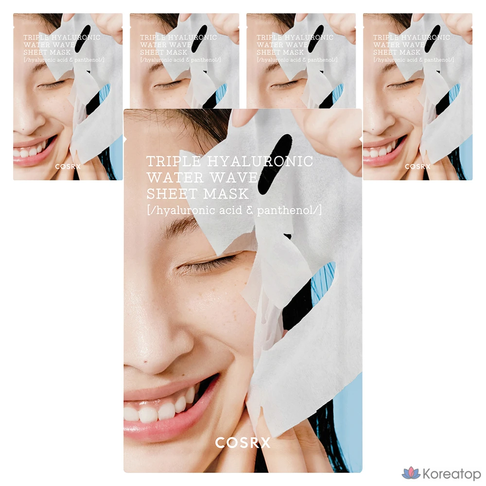 Тканевые маски COSRX Hydrium Triple Hyaluronic Water Wave, 1 упаковка, 5 упаковок