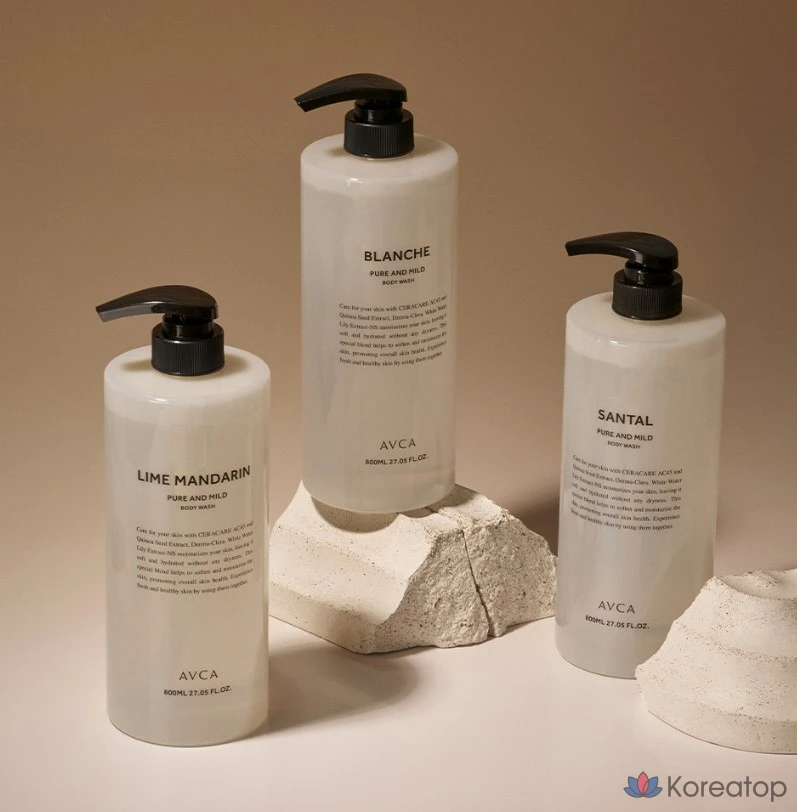 Гель для душа AVCA Pure & Mild Blanche, 800 мл, 1 шт.