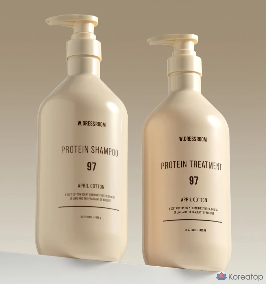 Средство от выпадения волос W.Dressroom Protein Hair Loss Relief Treatment № 97 April Cotton, 1 л, 1 шт.