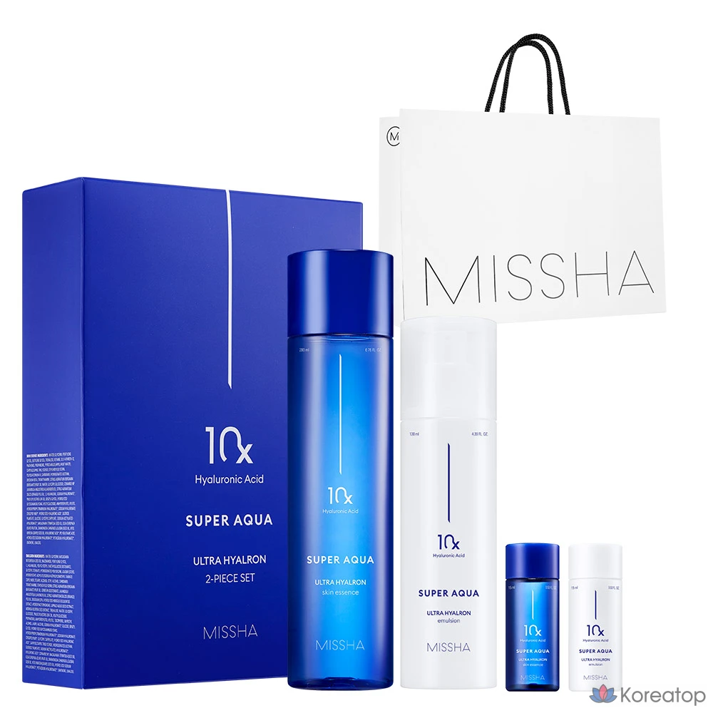 Набор Missha Super Aqua Ultra Hyalon из 2 предметов, 1 комплект.