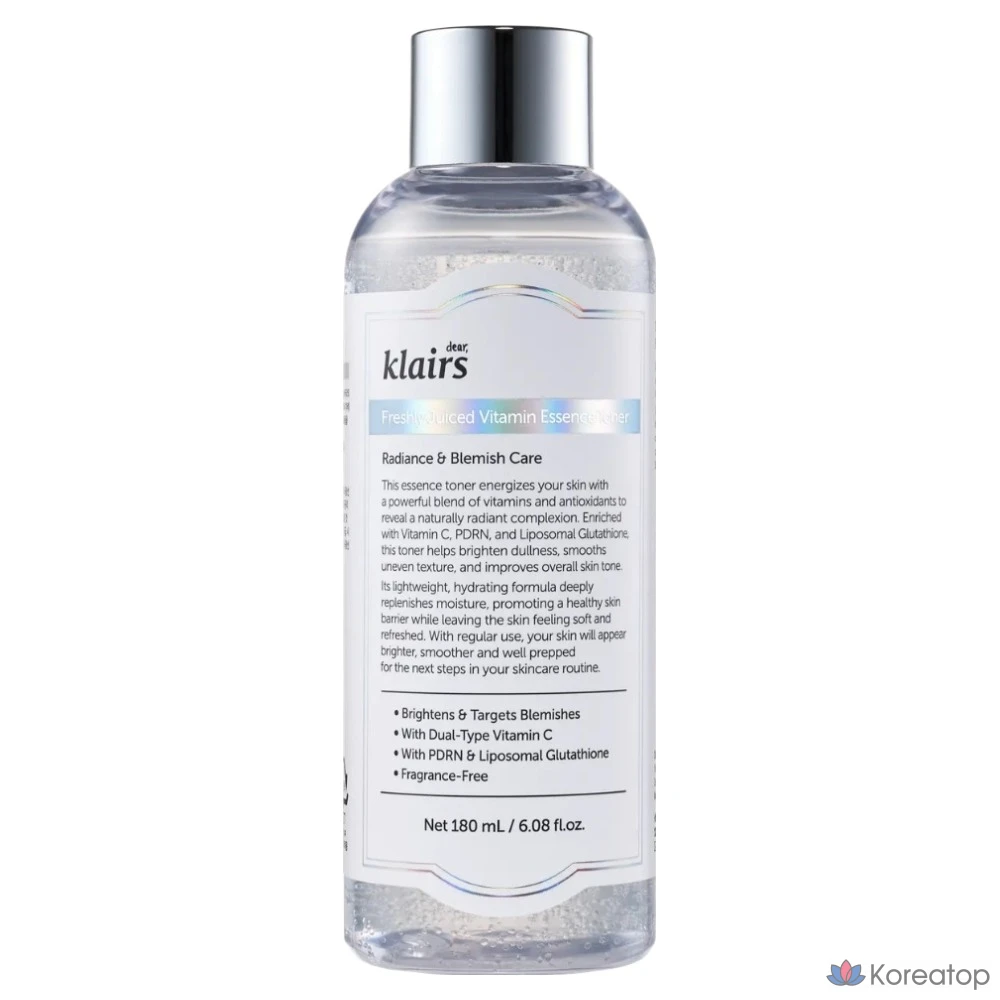 Тоник-эссенция Dear, Klairs Freshly Juiced Vitamin, 180 мл, 1 шт.