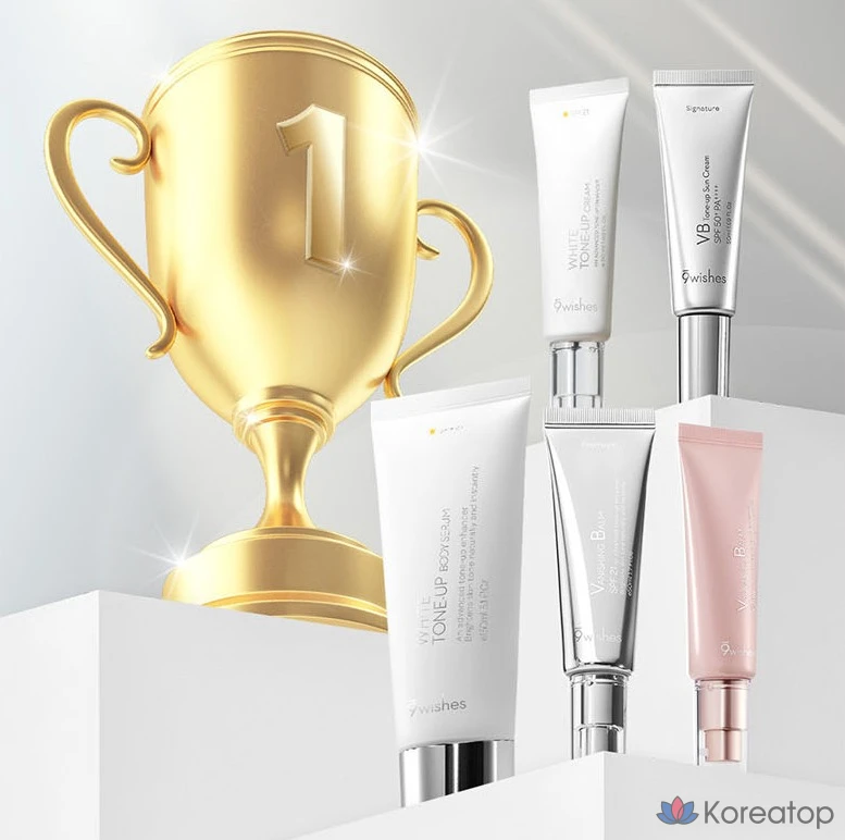 Тон-ап крем 9wishes Vegan Tone-up Cream SPF21, оттенок White, 50 мл, 1 шт.