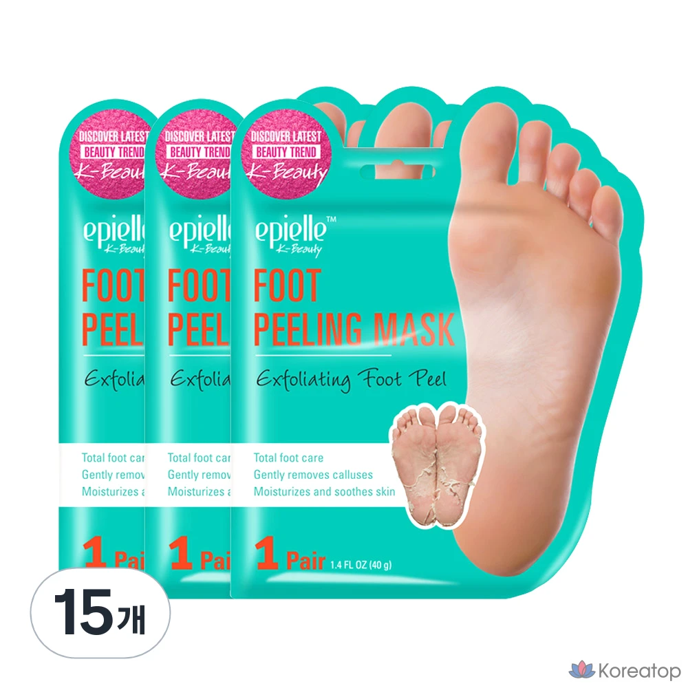 Отшелушивающая маска для ног Epielle, 2 упаковки, 15 штук