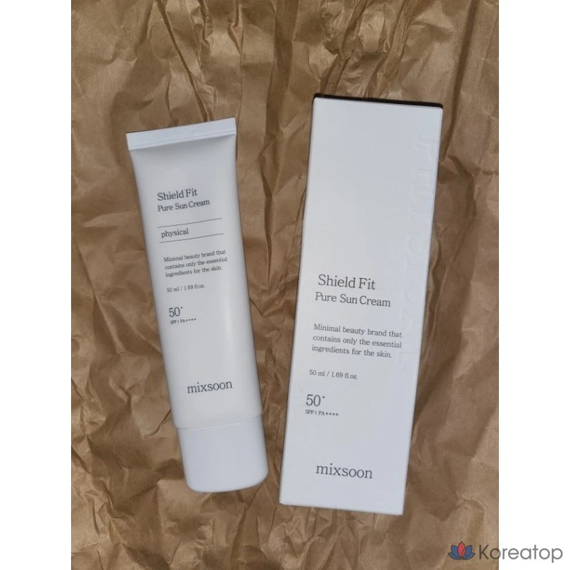 Солнцезащитный крем Mixoon Shield Fit Pure Sunscreen SPF 50+ PA++++ Clear Skin Soothing Shield Mineral Sunscreen, 1 шт., 50 мл