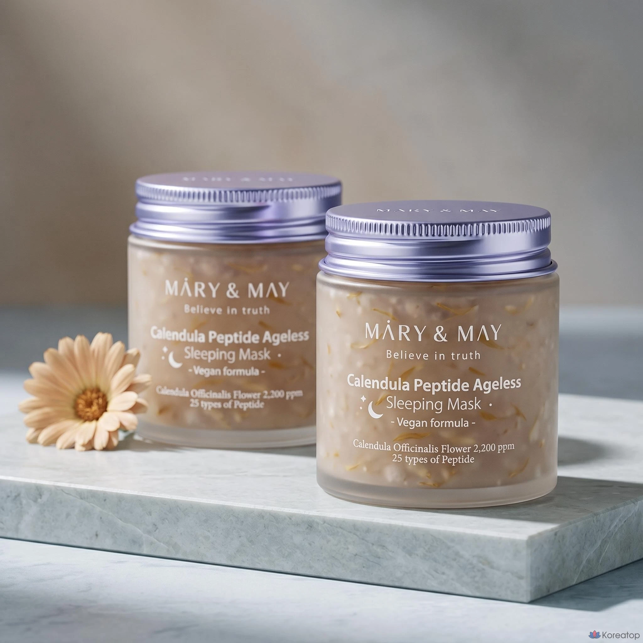 Спальная маска Mary&May Vegan Calendula Peptide Ageless Sleeping Mask, 110 г, 2 шт.