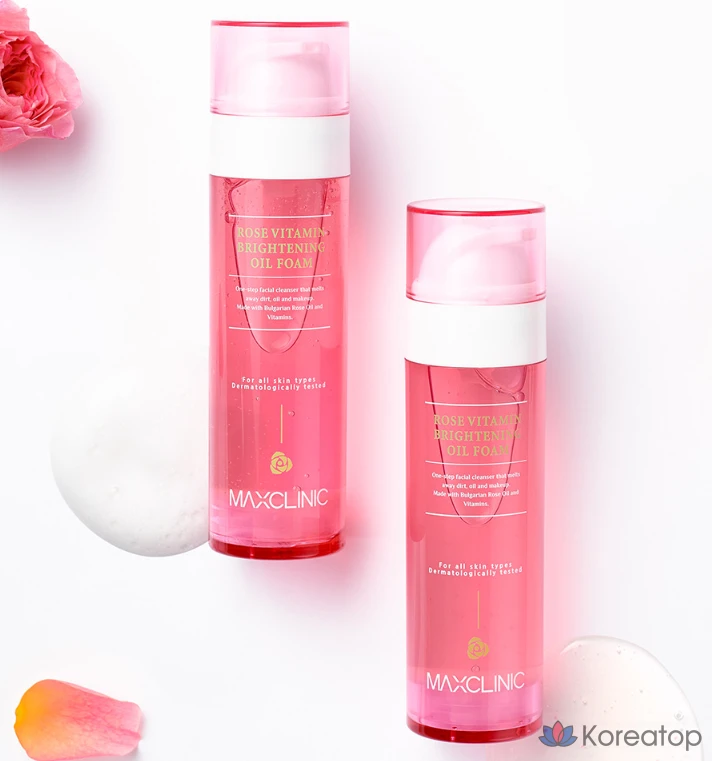 Очищающая пенка для лица MAXCLINIC Rose Vitamin Brightening Oil Cleansing Foam, 110 г, 1 шт.