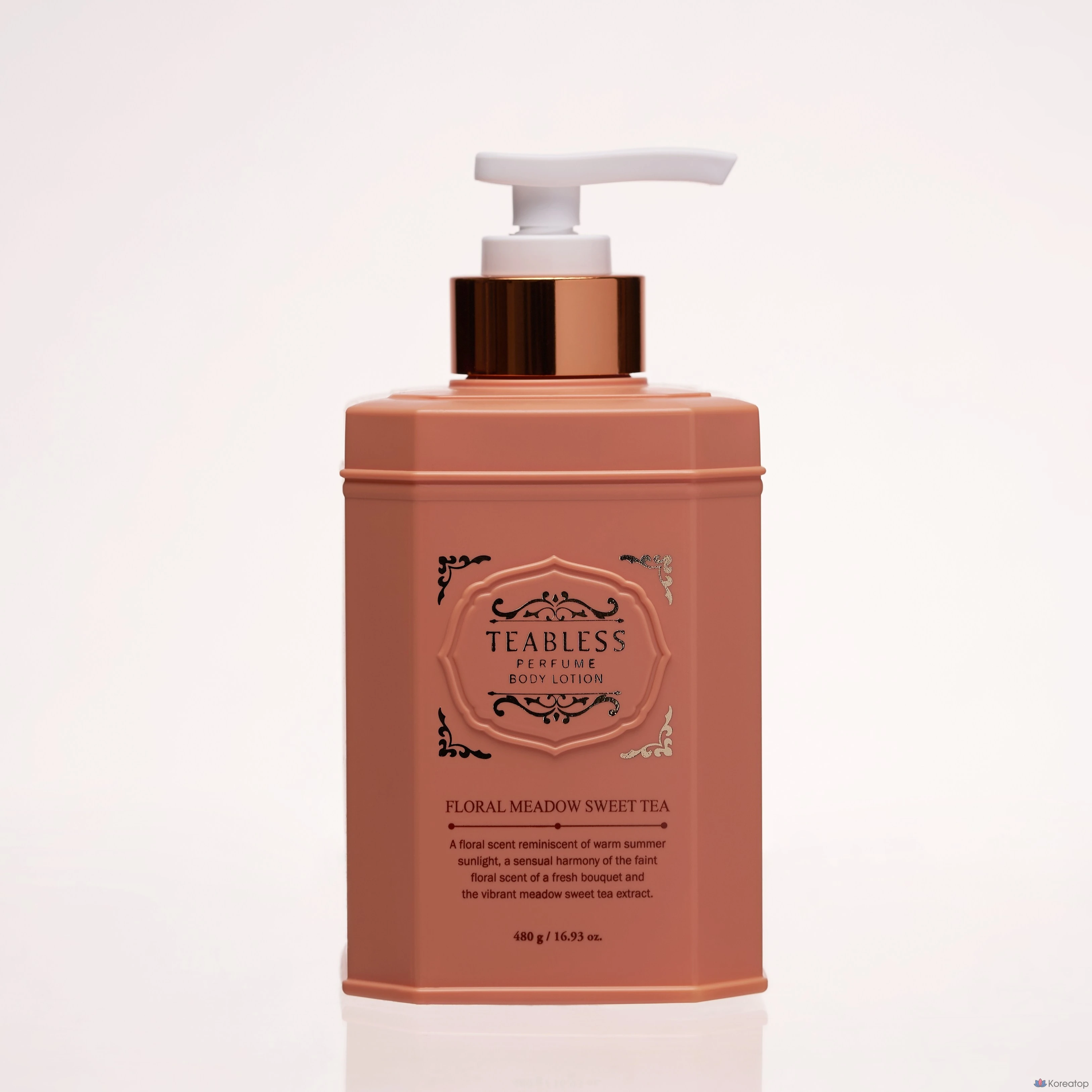 Лосьон для тела TEABLESS с ароматом сладкого чая и цветочным ароматом, 480 г, 1 упаковка.