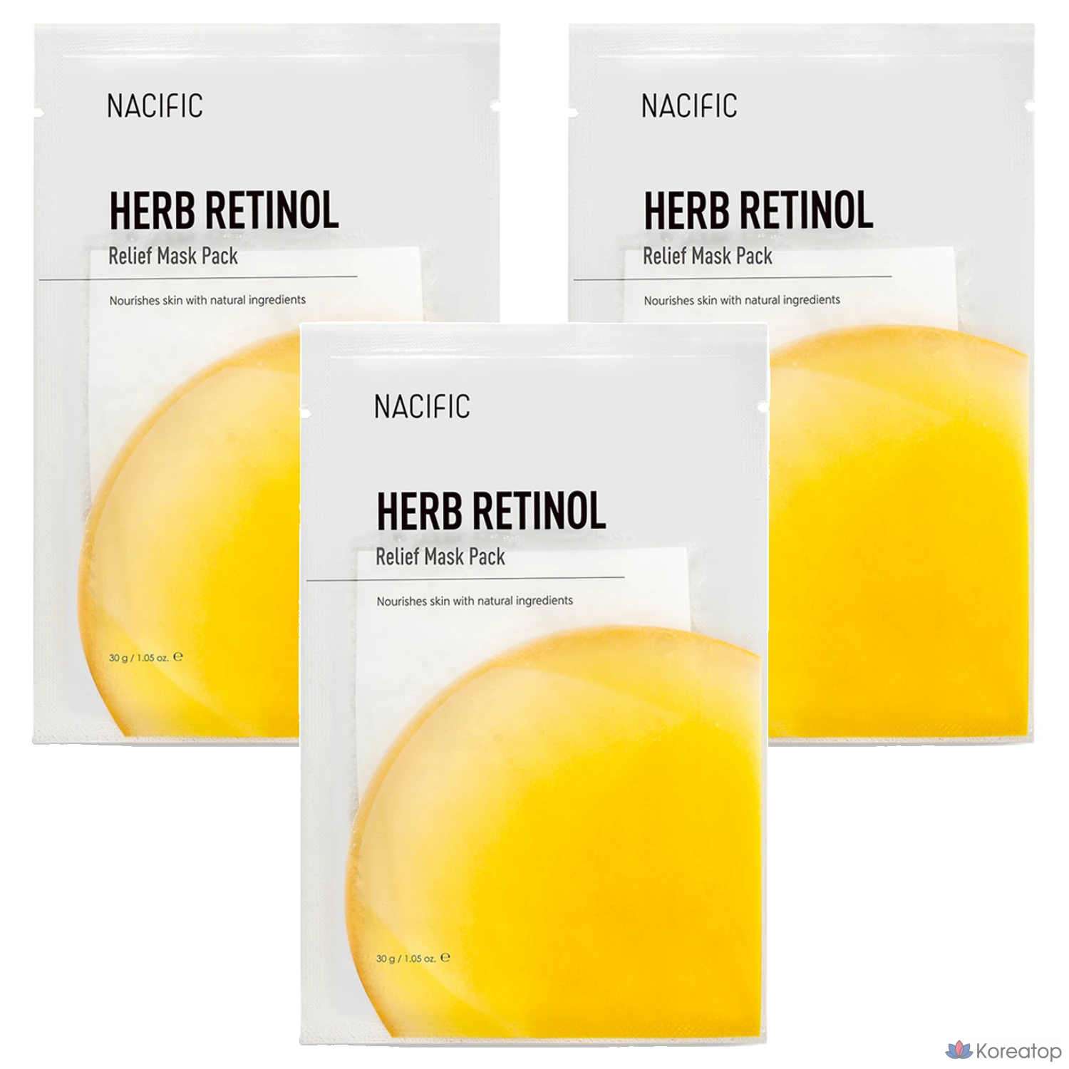 Маска для лица NACIFIC Herb Retinol Relief Mask Pack 30 г, 1 упаковка, 3 упаковки