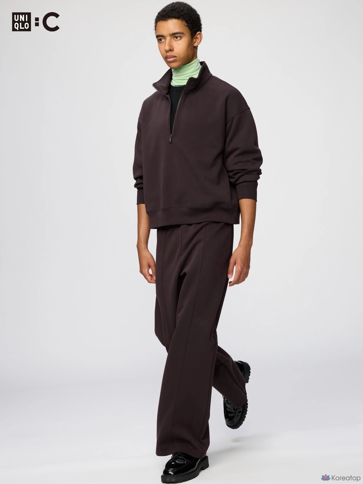 Брюки Uniqlo Sweat Straight Pants, удлиненные, длина 74-77 см