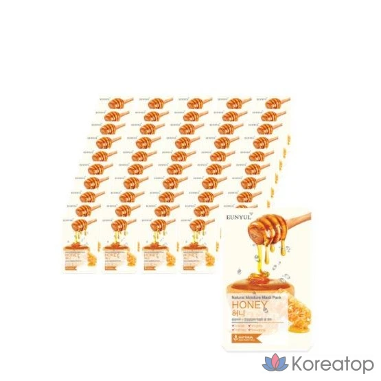 Маска для лица Eunyul с натуральным медом, 22 мл, 50 штук, 2 упаковки.