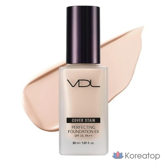 Тональный крем VDL Cover Stain Perfecting Foundation EX, 30 мл, 1 шт., № 21 A02 Абрикосовый