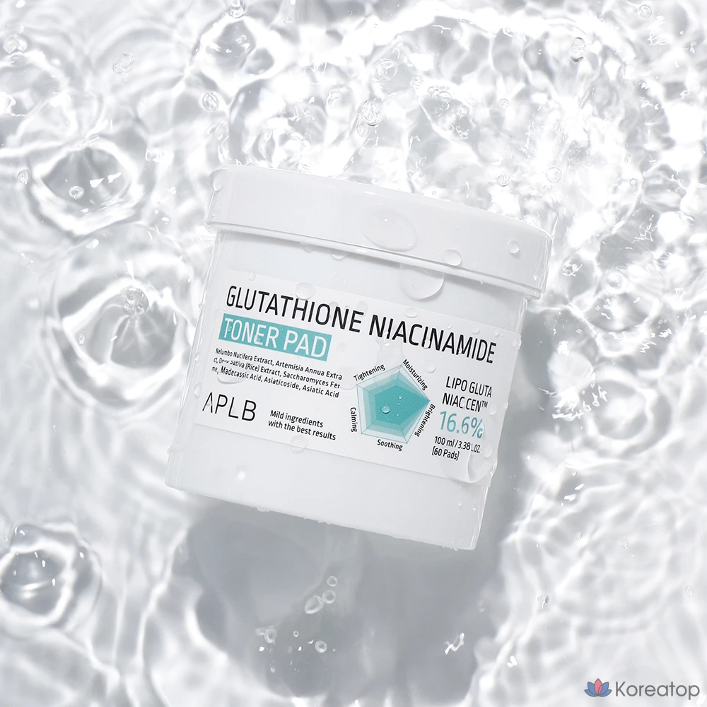 Тонизирующие подушечки APLB с глутатионом и ниацинамидом, 100 мл, 1 шт., 60 листов.