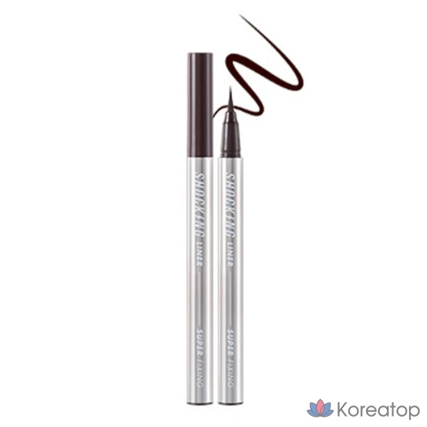 Подводка для глаз Shocking Vegan Liner Super Fixing, № 2, цвет Shocking Brown, 1 шт.
