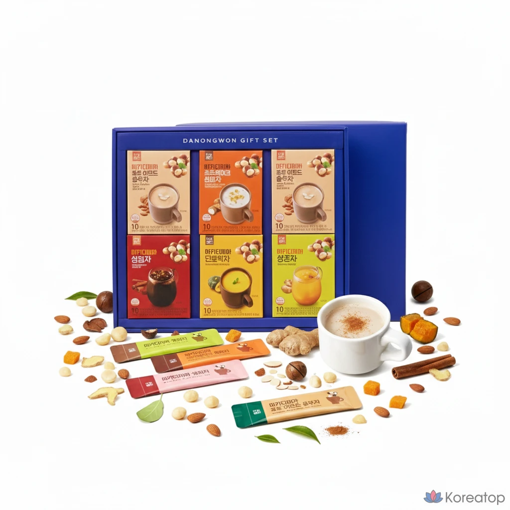 Набор для ухода Danongwon Powder Tea No.1 + Shopping Bag Set, 5 шт.
