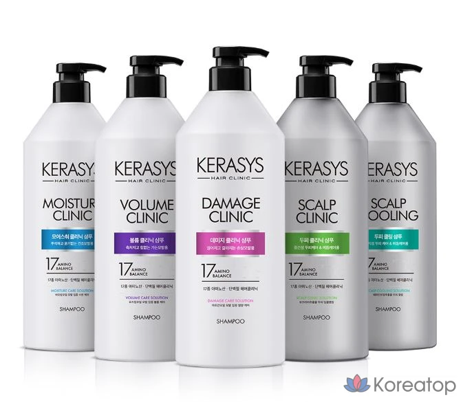 Протеиновый шампунь KeraSys Volume Clinic с ароматом цветочной пудры, 980 мл, 1 шт., фото 3